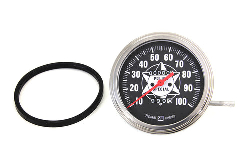 V-Twin Speedometer with 2:1 Ratio and Red Needle - 39-0071