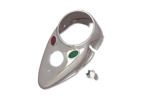 V-Twin Chrome Cateye Dash Panel - 39-0112