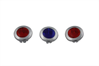 V-Twin Three Light Dash Panel Lens Set - 39-0114