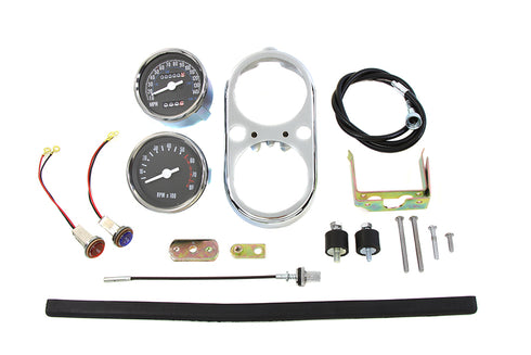 V-Twin FXS Tachometer and Speedometer Dash Cover Kit - 39-0177