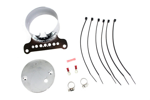 V-Twin Single Gauge Mount Bracket Chrome - 39-0212