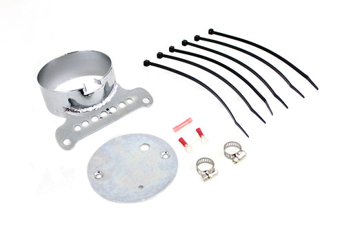 V-Twin Single Gauge Mount Bracket Chrome - 39-0212