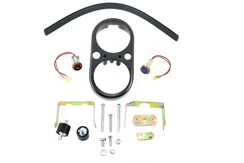 V-Twin FXS Dash Housing Kit Black - 39-0243