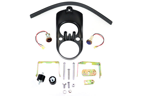 V-Twin FXS Dash Housing Kit Black - 39-0243