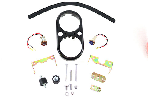 V-Twin FXS Dash Housing Kit Black - 39-0243