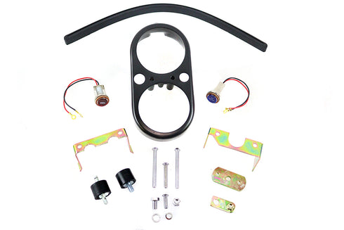 V-Twin FXS Dash Housing Kit Black - 39-0243