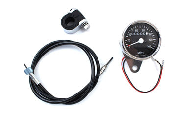 V-Twin Mini 60mm Speedometer Kit with 2:1 Ratio - 39-0315