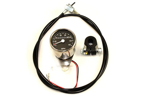 V-Twin Mini 60mm Speedometer Kit with 1:1 Ratio - 39-0316