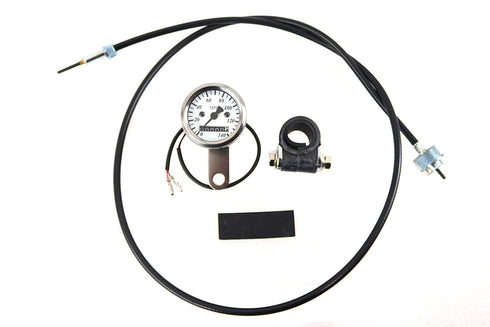 V-Twin Deco Mini 48mm Speedometer Kit with 2:1 Ratio - 39-0365