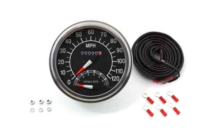 V-Twin Speedometer with 1:1 Ratio and Tachometer - 39-0386