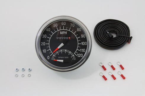 V-Twin Speedometer with 2:1 Ratio and Tachometer - 39-0387