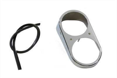 V-Twin FXD-FXR Dash Panel Chrome - 39-0424