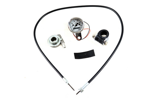 V-Twin Mini 48mm Speedometer with 2:1 Ratio - 39-0437