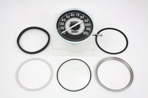 V-Twin Replica 2:1 Speedometer with White Needle - 39-0481