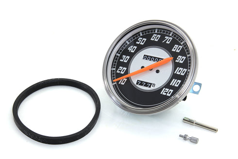 V-Twin Replica 2:1 Speedometer with Orange Needle - 39-0482