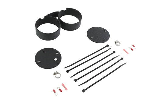 V-Twin Dual Gauge Mount Bracket Black - 39-0496