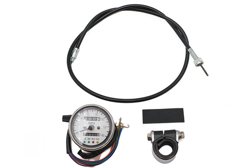 V-Twin Mini 60mm Speedometer with 2:1 Ratio - 39-0550