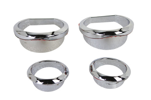 V-Twin Gauge Trim Kit Chrome - 39-0567