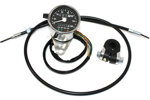 V-Twin Mini 60mm Speedometer with 2:1 Ratio - 39-0578