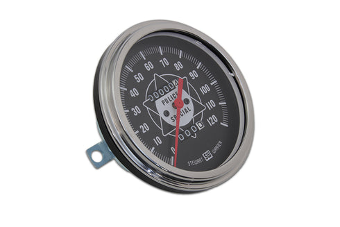 V-Twin Police Speedometer With Red Needle - 39-0671