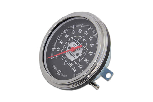 V-Twin Police Speedometer With Red Needle - 39-0671