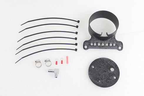V-Twin Single Gauge Mount Bracket Black - 39-0686