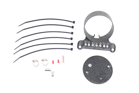 V-Twin Single Gauge Mount Bracket Black - 39-0686