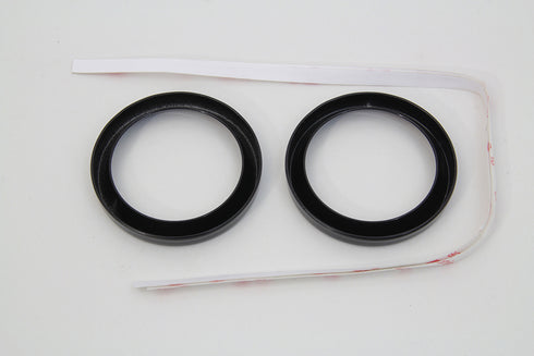 V-Twin 2 inch Gauge Bezel Cover Kit with a Black Finish - 39-0705