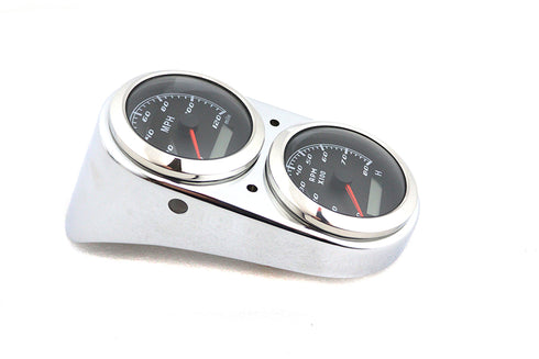 V-Twin GPS Speedometer and Tachometer Dash Kit Chrome - 39-0840