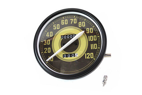 V-Twin Speedometer with 2:1 Ratio and White Needle - 39-0855