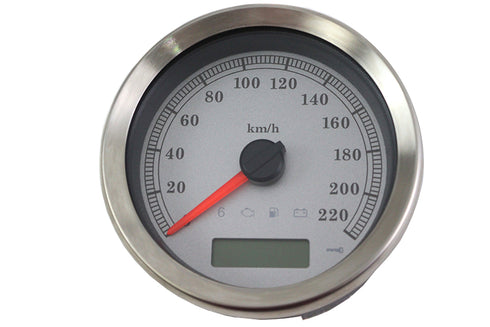 V-Twin 4 inch Electronic Speedometer Assembly Silver - 39-0879