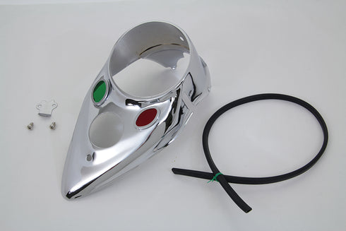 V-Twin Chrome Cateye Dash Panel - 39-0894