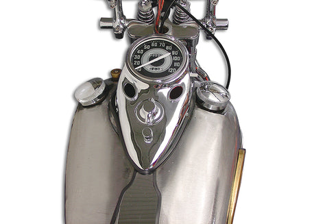 V-Twin Chrome Cateye Dash Panel Kit with 2:1 Ratio Speedometer - 39-0903