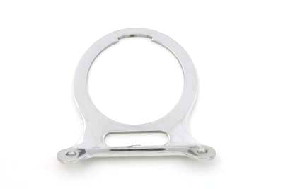 V-Twin Single Gauge Mount Bracket Chrome with Slot - 39-0941