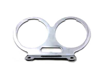 V-Twin Dual Gauge Mount Bracket Chrome with Slot - 39-0942