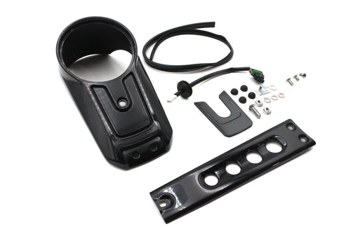 V-Twin Dash Panel Kit Black - 39-1266