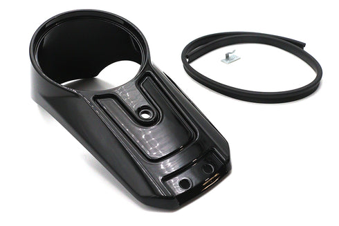 V-Twin FLSB Dash Panel Black - 39-1783