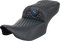 SADDLEMEN Roadsofa™ Extended Reach Seat - without Backrest - Honeycomb - Blue Stitch - FLTR/FLHX '23-'24 823-07-19001