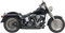 BASSANI XHAUST Pro Street Exhaust - Black - Turn Out - '86-'17 Softail 1S24DB