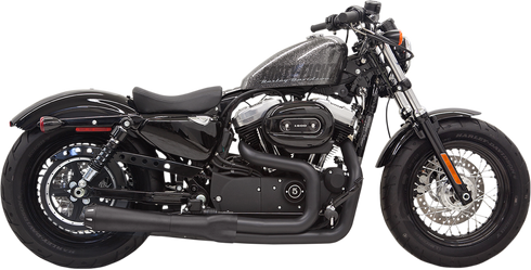 BASSANI XHAUST Mega Power Exhaust - Black - Short - '14-'21 XL with Mid/Forward Controls 1X32RB