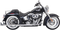 BASSANI XHAUST True Duals Exhaust System with Fishtail Mufflers - 33" - Softail 1S26E-33