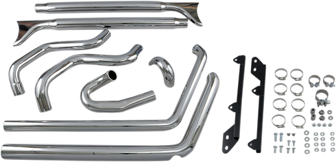 BASSANI XHAUST True Duals Exhaust System with Fishtail Mufflers - 33" - Softail 1S46E-33