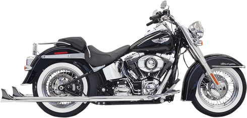 BASSANI XHAUST True Duals Exhaust System with Fishtail Mufflers - 36" - Softail - Baffle Included 1S66E-36