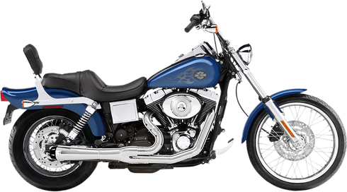 BASSANI XHAUST 2:1 Exhaust - Chrome - Megaphone - Short - '91-'05 FXD 13312R