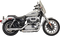 BASSANI XHAUST 3" Mufflers - Chrome - Slash-Cut - Sportster '04-'13 1X17F