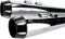 BASSANI XHAUST Megaphone Mufflers - Chr/Blk - Fluted - Performance Baffle FLH-517RL