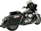 BASSANI XHAUST Megaphone Mufflers - Blk/Blk - Fluted - Performance Baffle FLH-517LRB