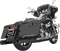 BASSANI XHAUST DNT Straight Can Mufflers for '95-'16 FL - Black 1F7DNT5B
