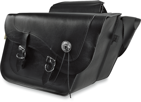 WILLIE & MAX LUGGAGE Deluxe Slant and Compact Slant Saddlebags - Black 58718-00