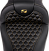 SADDLEMEN RoadSofa™ Seat - Honeycomb - Gold Stitch - without Backrest - FLH/FLT '08-'23 808-07B-18907